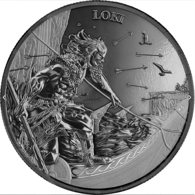 2025 1 oz Germania Black Silver Series: Loki