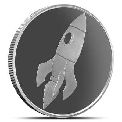 1 oz Emoji Rocket Silver Round