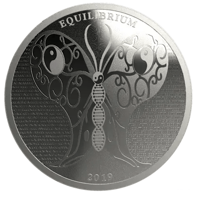 2019 1 oz Silver Coin Equilibrium: Butterfly