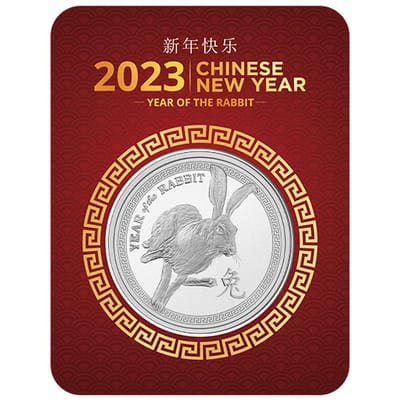 2023 Year of the Rabbit 1oz Silver(In Series Card)