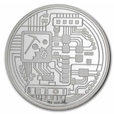 1 oz Silver Bitcoin Round - additional view