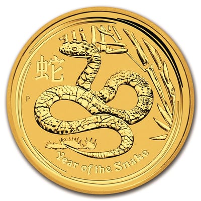 2013 1/4 oz Perth Gold Lunar Snake BU (Series 2)