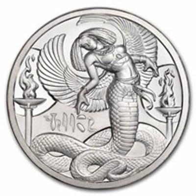 2 oz Ultra High Relief Egyptian God: Wadjet