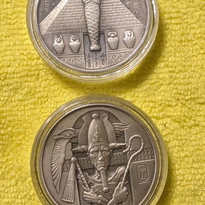 2 oz Egyptian Gods Series Osiris UHR Antiqued