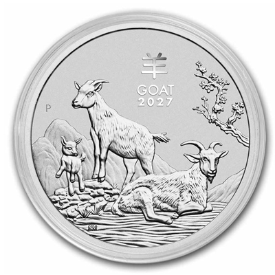 2027 1 oz Perth Silver Lunar Goat in Capsule (S 3)