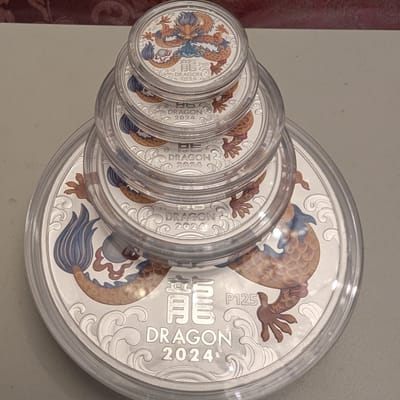 2024 Perth colorized dragon 5 pieces set - additional view