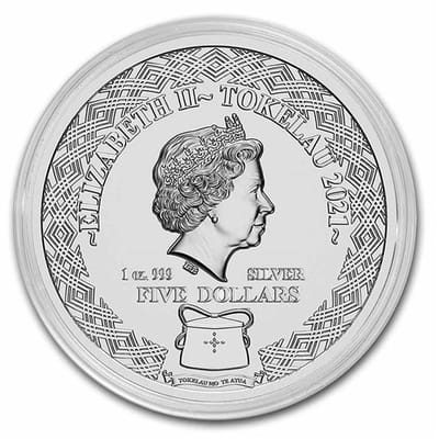 2021 Tokelau 1 oz $5 Zodiac Series: Aquarius - additional view