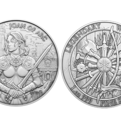 1 oz Joan of Arc  - Legendary Warrior series - additional view