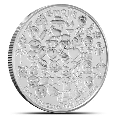 1 oz Emoji Snowman Silver Round - additional view