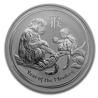 2016 1 oz Perth Silver Lunar Monkey BU (Series 2)