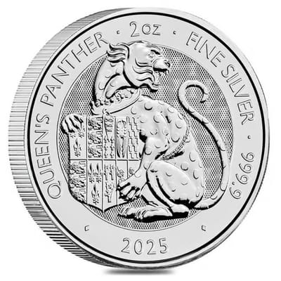 2025 2 oz Silver The Tudor Beasts Queen's Panther