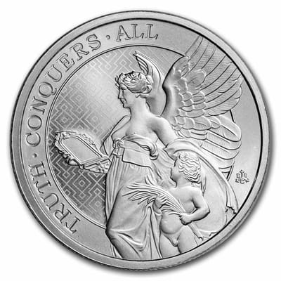 2022 1 oz St. Helena Silver Queen's Virtues Truth