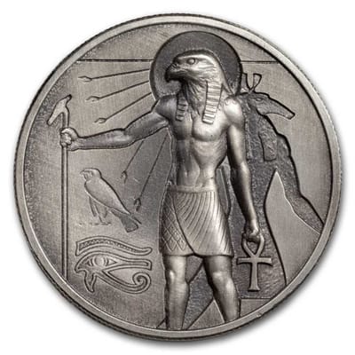 2 oz UHR Egyptian Gods Series: Horus (Antiqued)