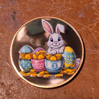 1 oz copper easter bunny happy Easter rounds