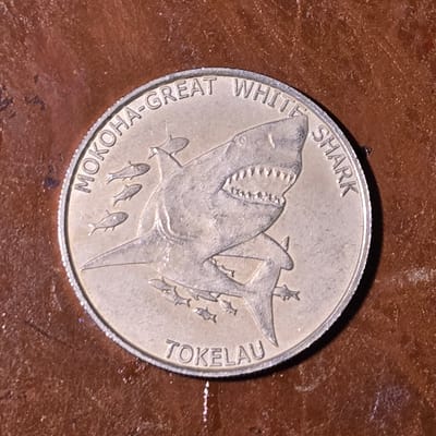 Tokelau 2015 5 dollars great white shark