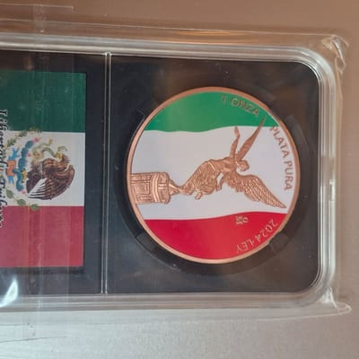 Copper 1 Oz colorized Libertad tribute