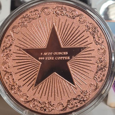 5 Ounce Copper Round - additional view