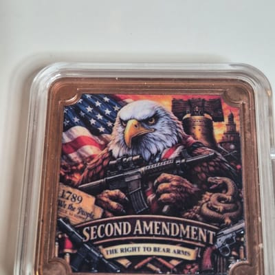 1 Ounce Copper AVDP Square 2nd amendment