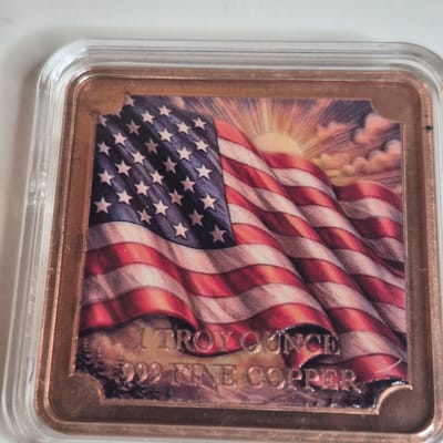 1 Ounce Copper AVDP Square 2nd amendment - additional view