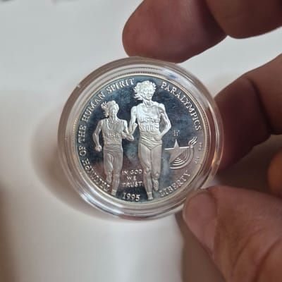 1995 Paraolympics silver coin