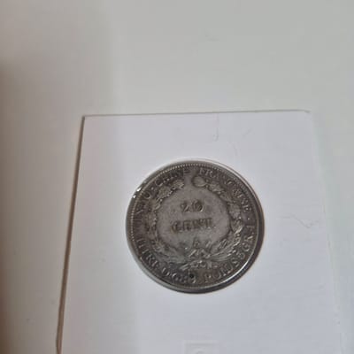 1901 French  Indo China 20 cent Silver coin - additional view