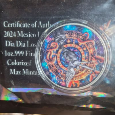 1 Ounce Libertad colorized .999 Silver
