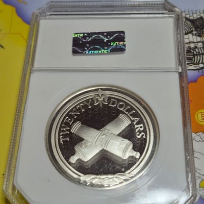 1985 British Virgin Island Silver Proof coin MS-70 - additional view