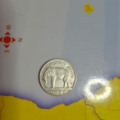 1929 Thailand Coin with .65 Silver.