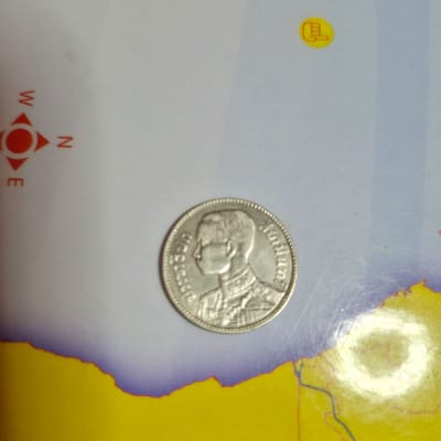 1929 Thailand Coin with .65 Silver. - additional view