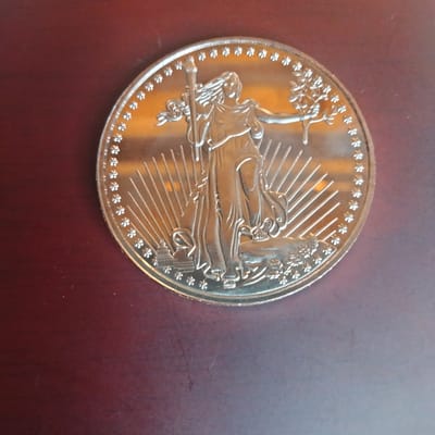 Walking Liberty Copper round