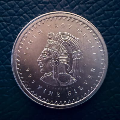 1/10 oz .999 Silver Aztec Calendar Round