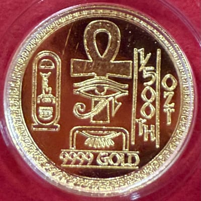 1/500 oz .9999 Gold Eye of Ra - MPM - additional view