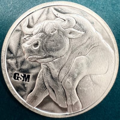 1/4 Oz Silver Bull & Bear Round Golden State Mint - additional view