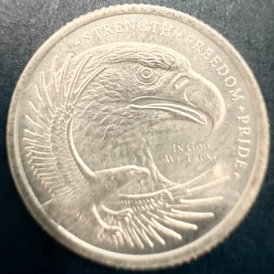 1/10 oz .999 Silver GSM Eagle Head / Flag