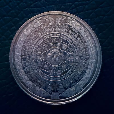 1/10 oz .999 Silver Aztec Calendar Round - additional view