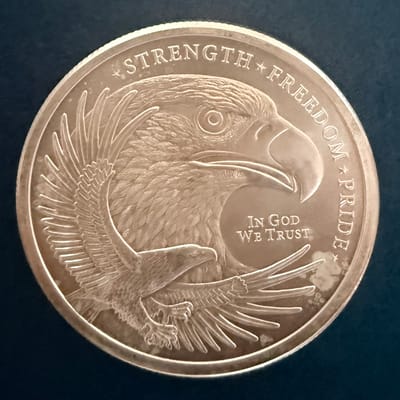 1 oz .999 Silver GSM Eagle Head / Flag