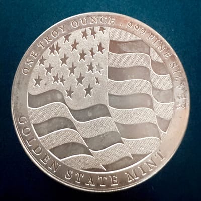 1 oz .999 Silver GSM Eagle Head / Flag - additional view