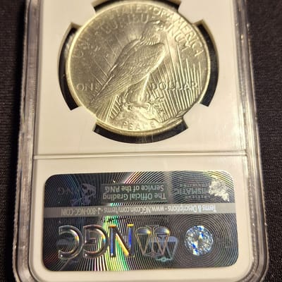 1922 MS63 Peace Dollar ($10 under NGC price guide) - additional view