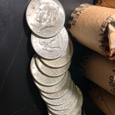 1964 Kennedy Half Dollar 90% Silver, Below Spot - additional view