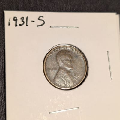 1931 - S Wheat cent