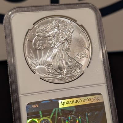 2018 Eagle S$1 Reverse Struck Through Error MS69 - additional view