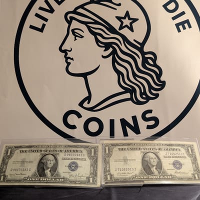 2 Silver certificates 35D/35F