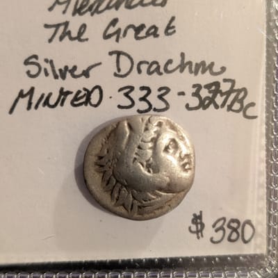 Alexander the Great Silver Drachm 333-327BC - additional view
