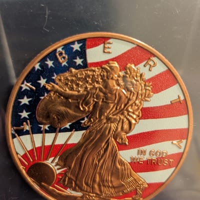 Walking Liberty 1oz Cu Colorized Round - additional view