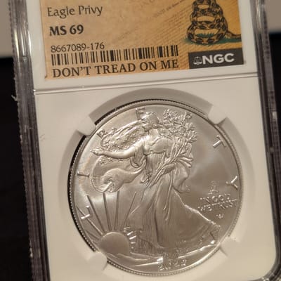2025 P Silver Eagle MS69 Eagle Privy Don't Tread! - additional view