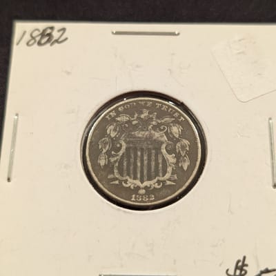 1882 US 5 Cent Shield Nickel 