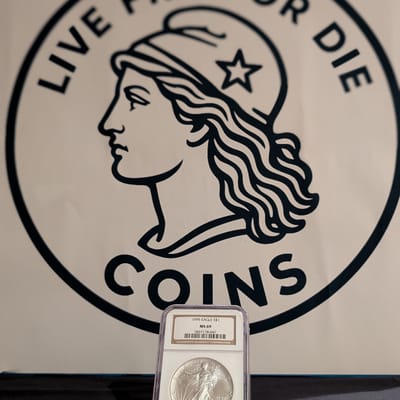 1995 $1 AMERICAN SILVER EAGLE NGC MS69 