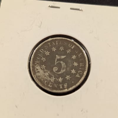1882 US 5 Cent Shield Nickel  - additional view