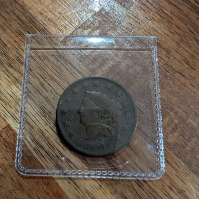 1831 Coronet One Cent Large Letters - additional view