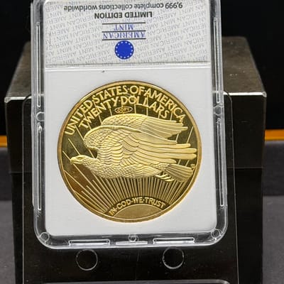 Copper 1oz: Gold Plated 1933 Double Eagle Repica - additional view